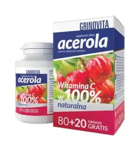Acerola Grinovita, tabl.do ssania,100 szt