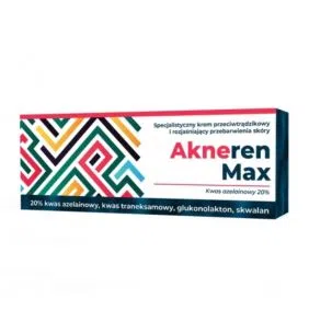 Akneren Max, krem,p/trądzik.,rozjaśn.przebarw.skóry,30g