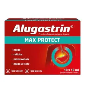 Alugastrin Max Protect, zaw.doustna, 10 x 10 ml