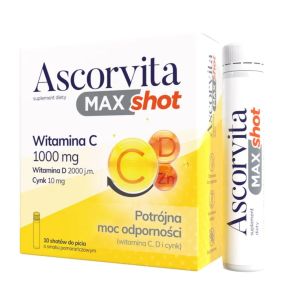 Ascorvita MAX shot, płyn doustny, 25 ml, 10 szt