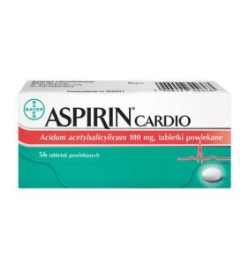 Aspirin Cardio,100 mg, tabl.powl.,56 szt