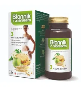 Błonnik z ananasem, tabletki do ssania, 120 szt. (Colfarm)