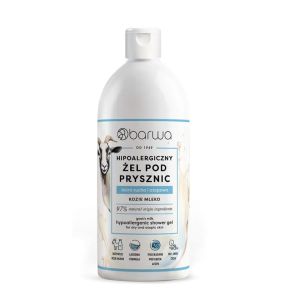 Barwa, Hipoalergiczny żel pod prysznic kozie mleko skóra sucha, 400 ml