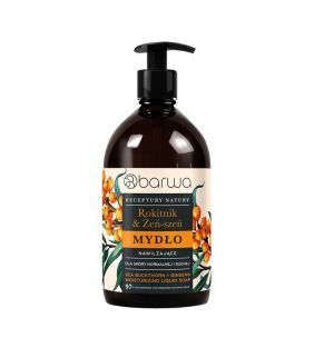 Barwa, Mydło w płynie nawilżające Rokitnik + Żeń-szeń Receptury Natury, 480 ml