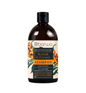 Barwa, Szampon Nawilżający Rokitnik + Żeń-szeń Receptury Natury, 380 ml