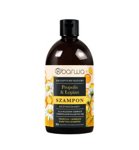 Barwa, Szampon Oczyszczający Propolis + Łopian Receptury Natury, 380 ml
