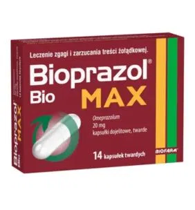 Bioprazol Bio Max, 20 mg, kaps.dojelit.twarde, 14szt