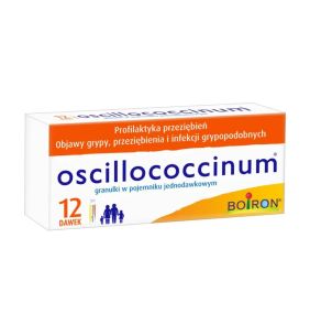 Boiron Oscillococcinum na przeziębienie i grypę, pojemniki jednodawkowe, 12x1g