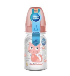 Canpol, butelka dekorowana "Wesołe zwierzaki", 120 ml