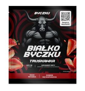 Byczku Białko Byczku truskawka, saszetka 30g
