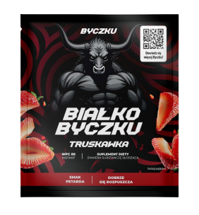 Byczku Białko Byczku truskawka, saszetka 30g