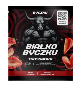 Byczku Białko Byczku truskawka, saszetka 30g