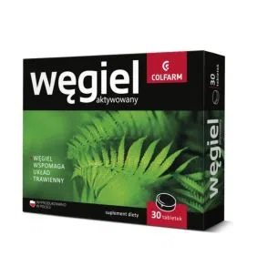 Węgiel aktywowany, tabletki, 30 szt.