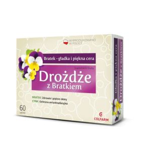 Drożdże z bratkiem, tabletki, 60 szt.