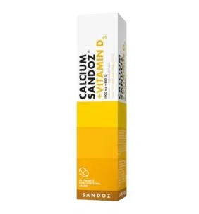 Calcium-Sandoz+Vitamin D3, tabl.do rozgr,żucia, 30 szt,poj.