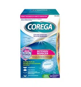 Corega Intensiv Rein. Tabletki do czyszczenia protez (d.rów)MiniMaxi, 108 szt.