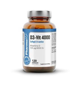 D3-Vit 4000 Softgel D-Active Pharmovit, kaps.,120 szt