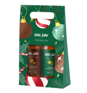 DAYbyDAY Zestaw Mydło w płynie Awokado i Nasiona konopii, Żel do mycia ciała Masło kakaowe i Awokado, 2 x 400 ml
