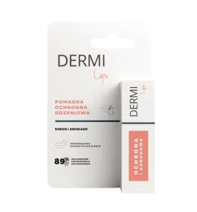 DERMI Lips pomadka ochronna rdzeniowa, kokos i awokado, 4,4g