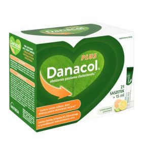 Danacol Plus, żel doustny, 15 ml, 21 sasz.