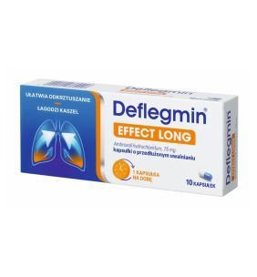 Deflegmin, 75 mg, kapsułki o przedłużonym uwalnianiu, 10 szt.
