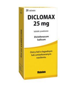 Diclomax, 25 mg, tabl.powl., 20 szt