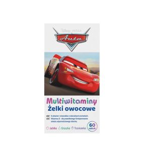 Disney Auta Multiwitaminy, żelki, owocowe, 60 szt.
