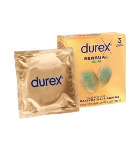 Durex Sensual Slim, prezer, super cienkie, 3 szt