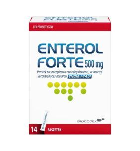 Enterol Forte, 500 mg, proszek do sporządzania zawiesiny doustnej, 14 sasz.