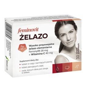 Feminovit Żelazo, tabletki powlekane, 30 szt.