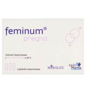 Feminum Pregna, globulki dopochwowe, 3 szt
