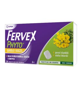 Fervex Phyto gardło i kaszel,pastyl.do ssania, 20 szt