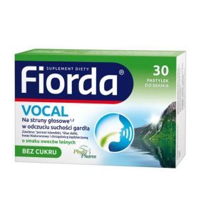 Fiorda Vocal o sm.owoców leśnych, pastyl.do ssania, 30 szt
