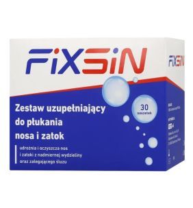 Fixsin, zestaw do płukania nosa i zatok, zestaw uzupełniający, 30 saszetek