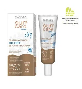 Flos-Lek Sun Care Derma City, krem,matuj,BB,Oil-F,F50+,30ml