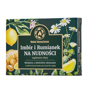 Imbir i Rumianek na nudnosci, pastyl.do ssania, 12szt