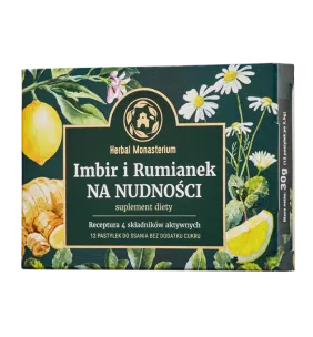 Imbir i Rumianek na nudnosci, pastyl.do ssania, 12szt