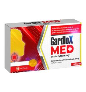 Gardlox Med smak cytrynowy, 3 mg, pastyl.twarde, 16 szt