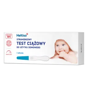 HELTISO Test ciążowy strumieniowy do użytku domowego, 1 szt.
