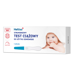 HELTISO Test ciążowy strumieniowy do użytku domowego, 1 szt.