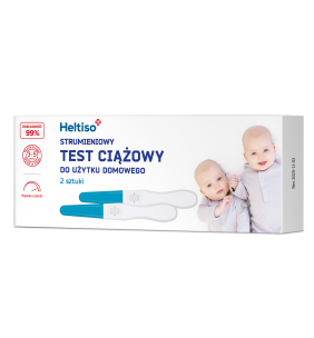 HELTISO Test ciążowy strumieniowy do użytku domowego, 2szt.