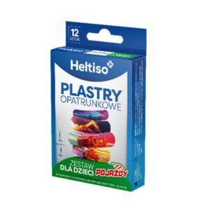 HELTISO, Plastry opatrunkowe zestaw dla dzieci, Pojazdy 12 szt.