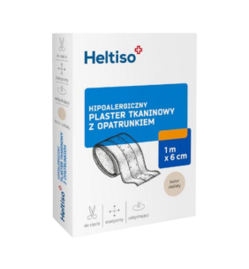 Heltiso plaster tkaninowy z opatrunkiem 1m x 6cm