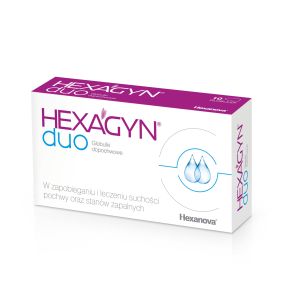 Hexagyn duo, globulki dopochwowe, 10 szt.