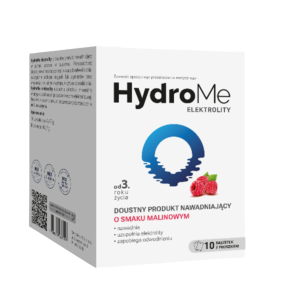 HydroMe Elektrolity doustny produkt nawadniający o smaku malinowym, 10 saszetek