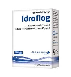 Idroflog, roztw. okulistyczny, 0,5 ml, 15 amp.