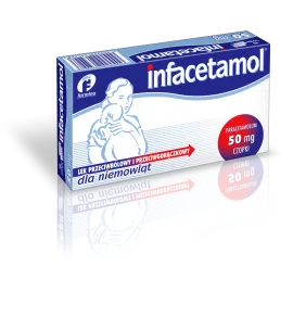 Infacetamol Farmina, 50 mg, czopki dla niemowląt, 10 szt.