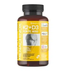 Menachinox K2 + D3 Forte, kapsułki miękkie, 90 szt.