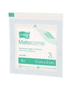 Kompr.gaz.jal.Matocomp,17nit, 5x5cm,12w, 3 szt
