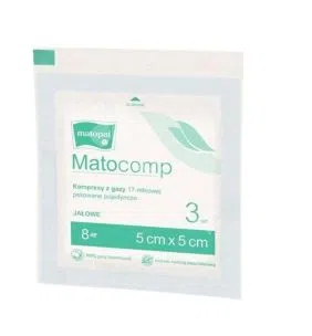 Kompr.gaz.jal.Matocomp,17nit, 5x5cm,12w, 3 szt